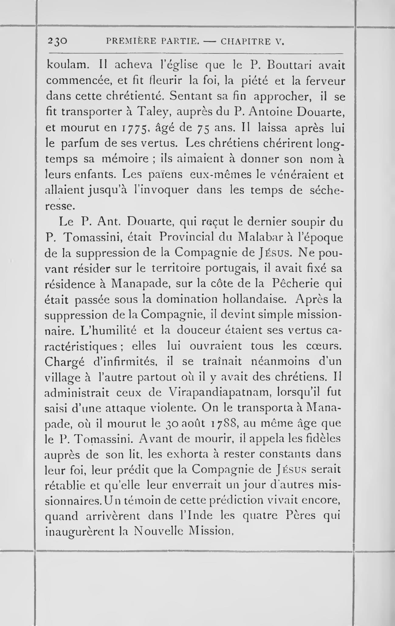 The printed page 230 of Le Maduré : l'ancienne et la nouvelle mission, photographed from the book